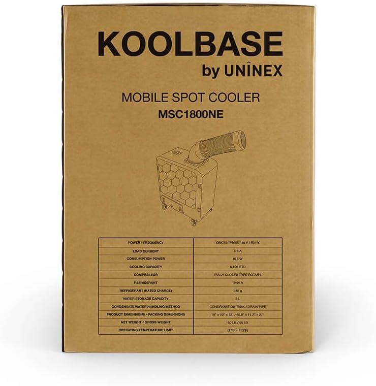 KoolBase MSC1800NE Enfriador de punto móvil para interiores y exteriores, - VIRTUAL MUEBLES