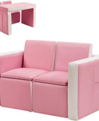 Sofá para niños sofá doble 2 en 1 que se convierte en mesa y dos sillas sala de