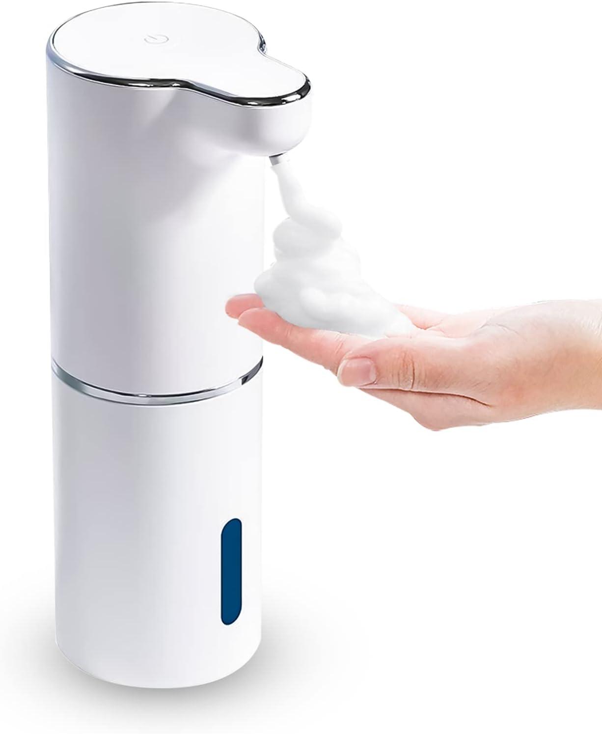 Dispensador de jabón automático de 8.5 fl oz de espuma impermeable  dispensador de jabón con sensor de lavado de manos sin contacto