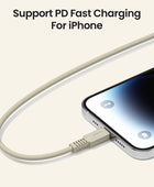 Cargador de iPhone con certificación MFi USB C a luz Ning, cable de carga
