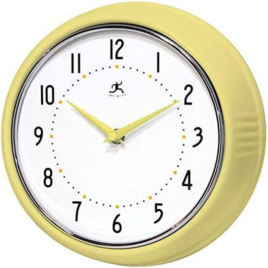 Reloj de pared decorativo estilo retro, 9 pulgadas silencioso, para cocina o