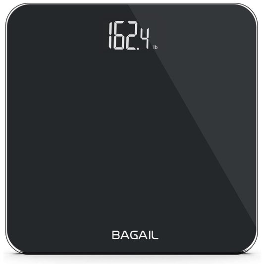 BAGAIL BASICS Báscula de baño digital con sensores de alta precisión y vidrio - VIRTUAL MUEBLES