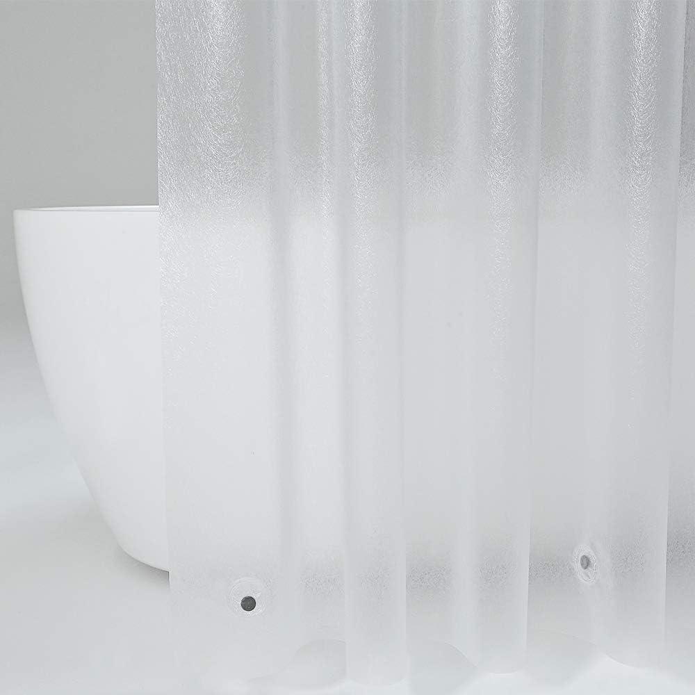 UFRIDAY Cortina de ducha transparente de 72 x 75 pulgadas, cortina de baño  de PEVA para el hogar y el hotel, cortina de ducha extra larga con 5 imanes