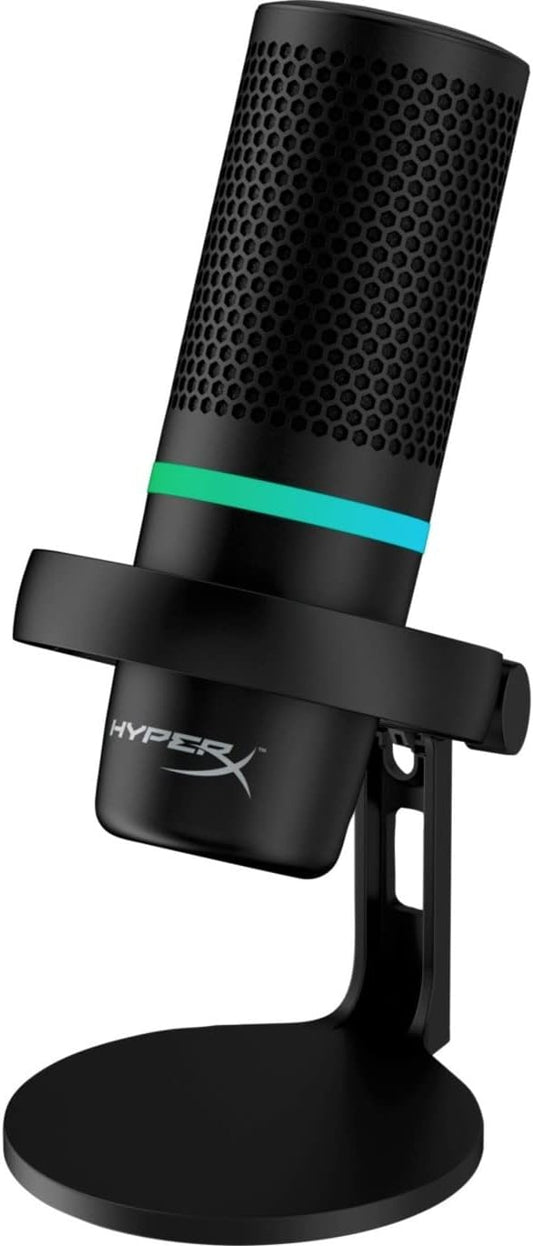 HyperX DuoCast Micrófono de condensador USB RGB para PC, PS5, PS4, Mac, soporte
