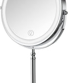 Lighted Makeup Mirror 8 Rechargeable Double Sided Magnifying Mirror with 3 - VIRTUAL MUEBLES
