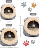 Camas para gatos de interiorperro pequeño con parte inferior antideslizante,