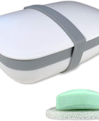 Caja de jabón de viaje, soporte para barra de jabón con drenaje de esponja y - VIRTUAL MUEBLES