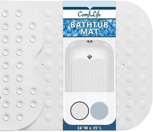 Tapete de baño para bañera y ducha Tapete antideslizante extra grande con - VIRTUAL MUEBLES