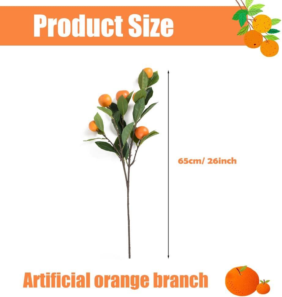 Ramas de frutas artificiales, color naranja artificial, modelo realista para - VIRTUAL MUEBLES