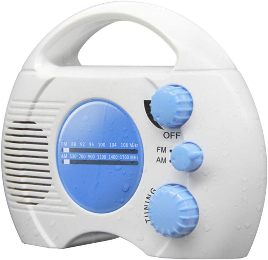 Radio para ducha a prueba de agua, portátil mini AM FM con altavoz de alta  definición para baño, cocina y exteriores