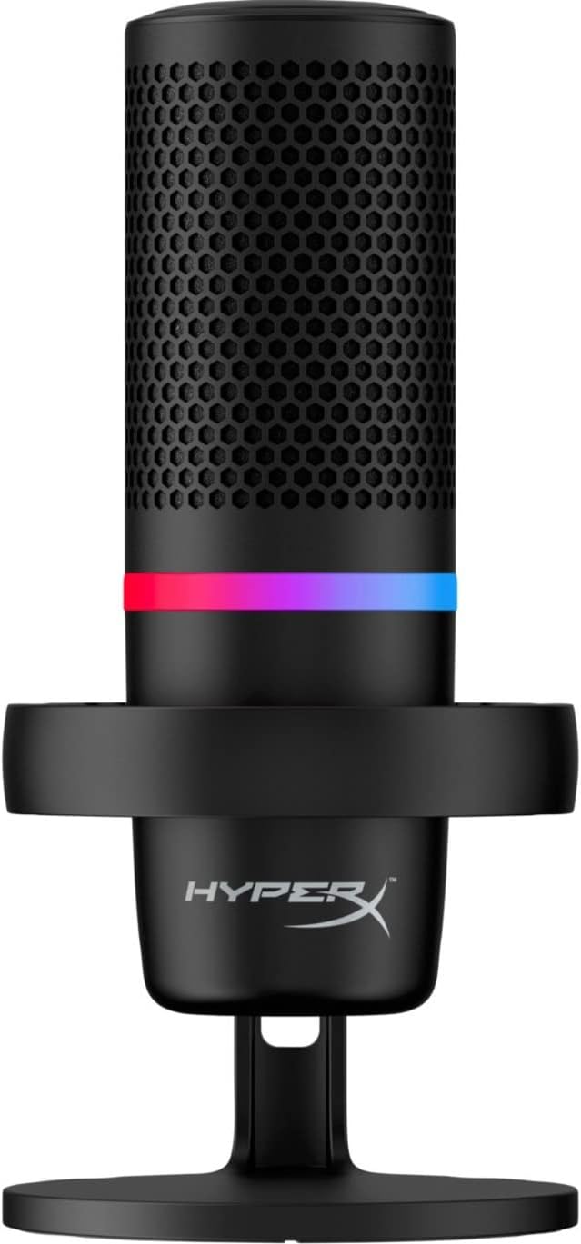HyperX QuadCast - Micrófono de condensador USB, soporte de choque