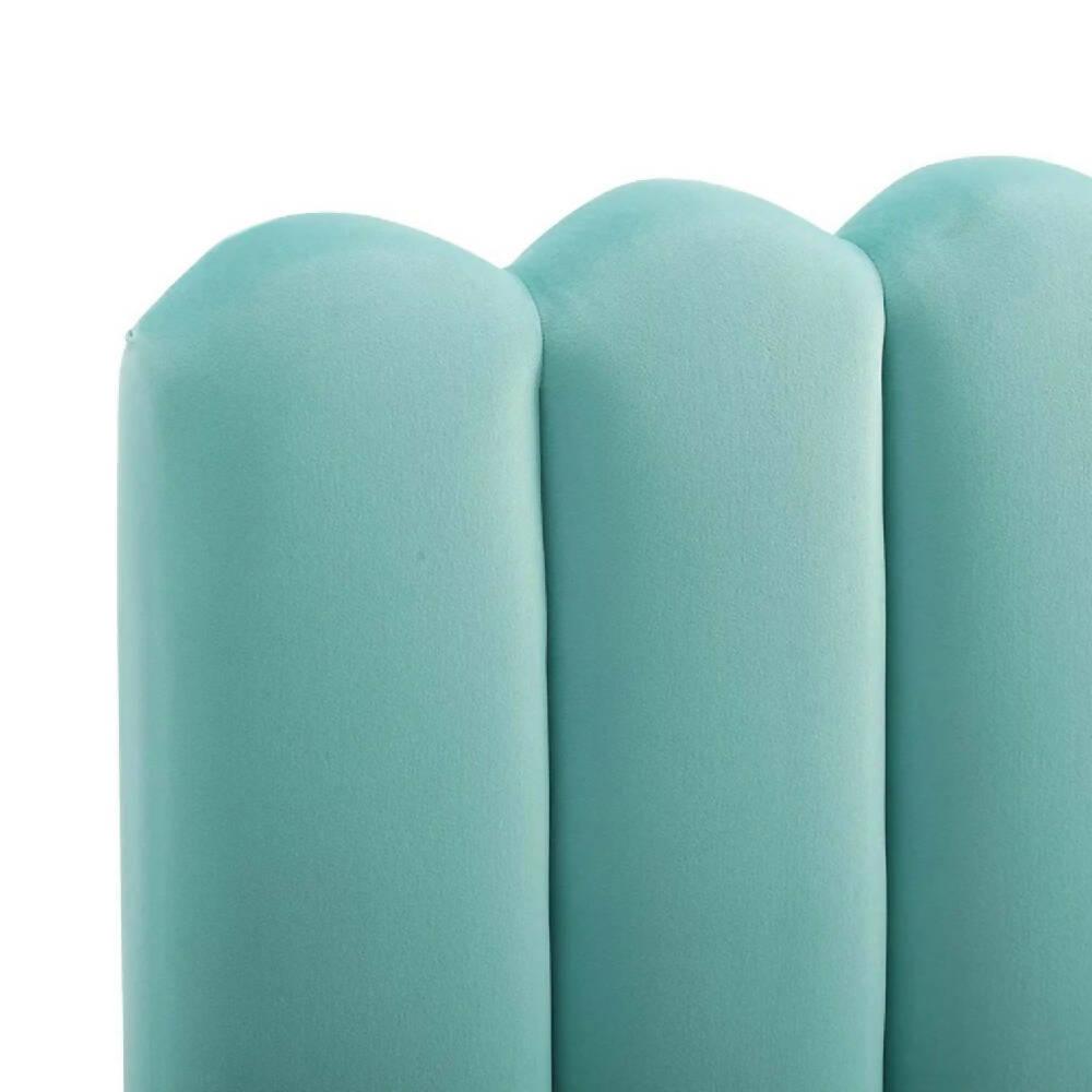 Cabecero Paneles Curvos Cama King Menta