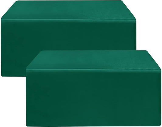 Manteles ajustables de color verde 72 x 30 pulgadas Paquete de 2 manteles