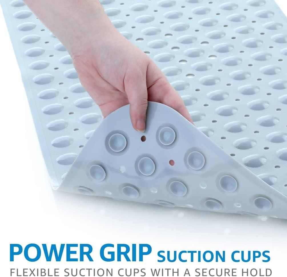 SlipX Solutions - Alfombra de baño extra larga que añade tracción  antideslizante a bañeras y duchas (200 ventosas, 39 pulgadas de largo,  alfombra para
