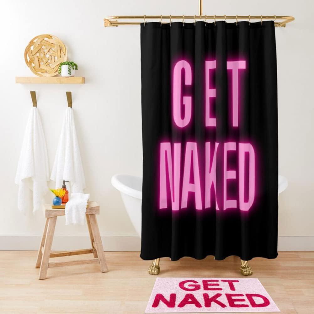 Zeeinx Get Naked Alfombra de baño de microfibra antideslizante, divertida - VIRTUAL MUEBLES