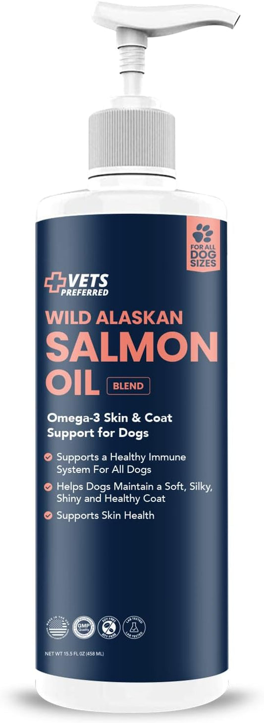 Aceite de salmón salvaje de Alaska para perros Aceite de pescado Omega 3 de