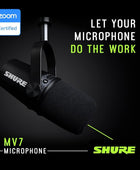 MV7 Micrófono dinámico USBXLR de metal, salida de auriculares integrada,