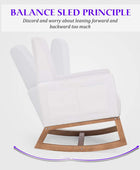 Silla mecedora de tela con respaldo alto, sillón mecedor para guardería, cómodo