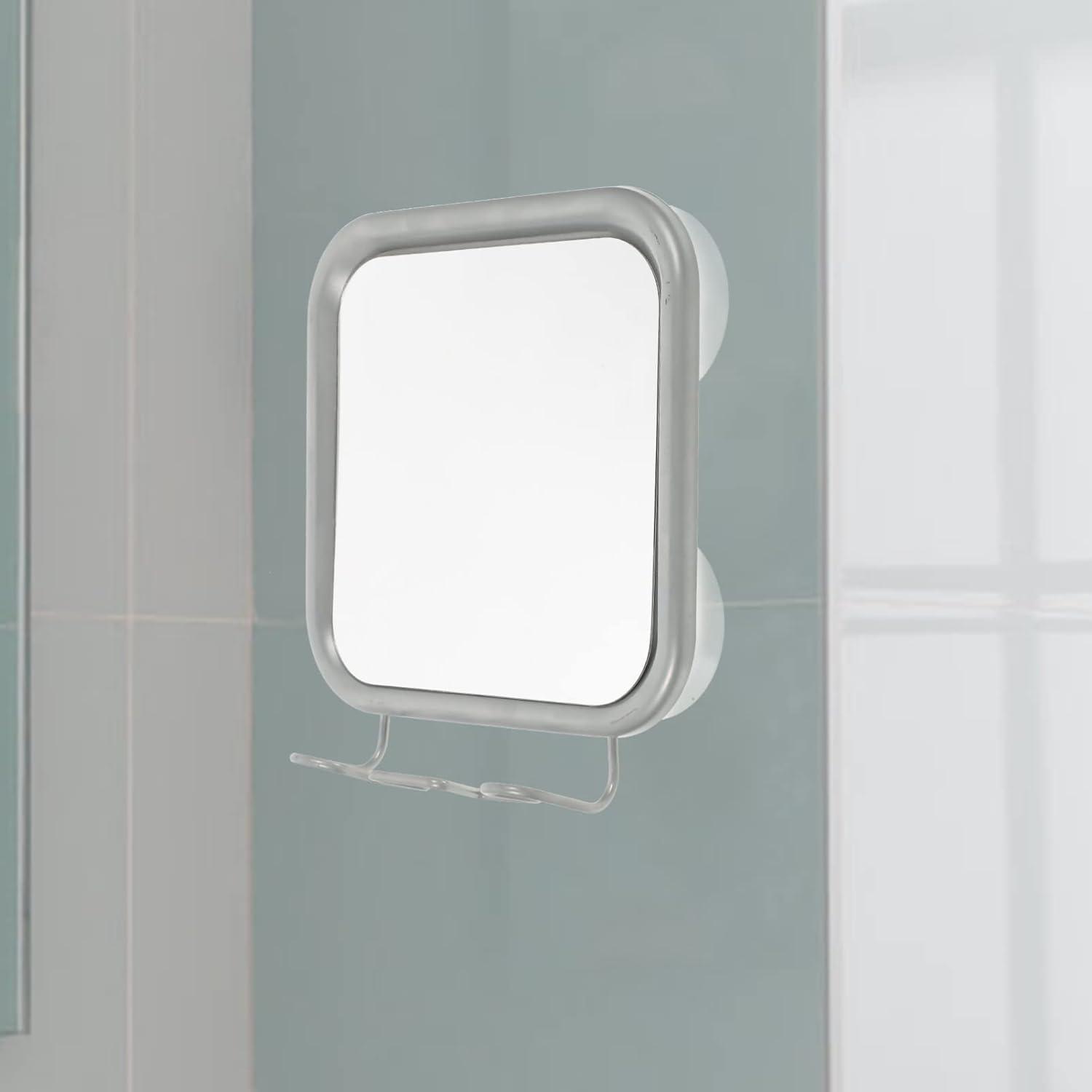 Espejo de ducha con soporte de gancho, espejo de succión sin niebla, espejo de - VIRTUAL MUEBLES
