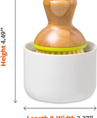 CircleDespachador de jabónBubble Up de cerámica con esponja, color blanco