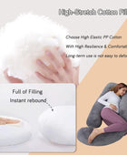 Almohada de embarazo de 60 pulgadas para dormir almohada corporal extra grande - VIRTUAL MUEBLES
