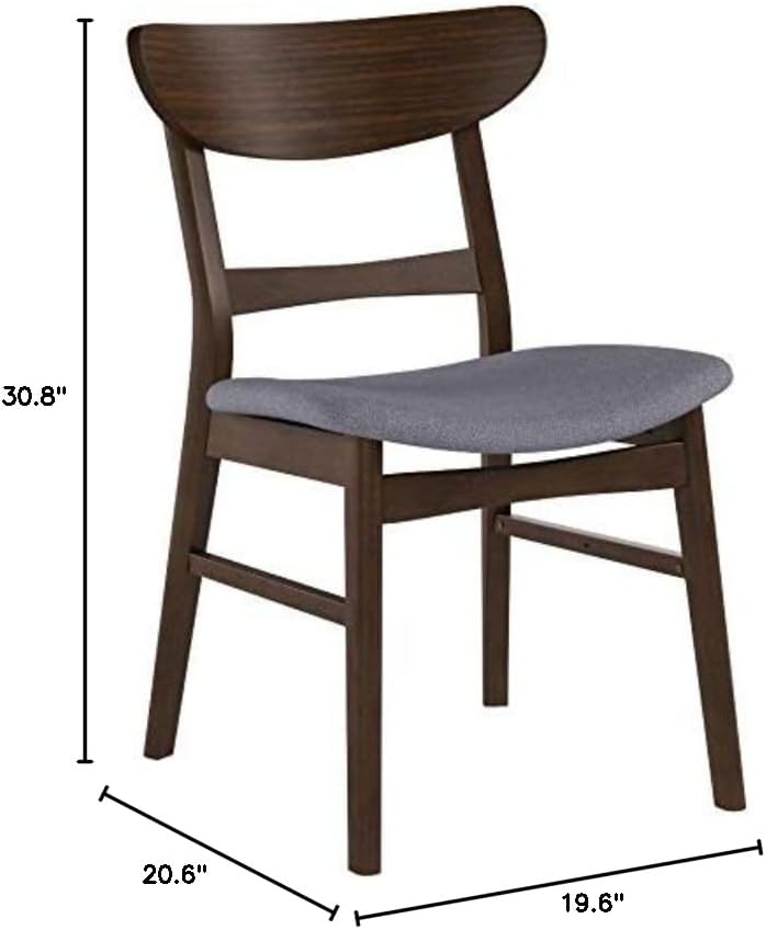  Juego de 2 sillas de comedor negras, sillas de comedor Windsor  de madera moderna de mediados de siglo, sillas de comedor con husillo de  granja con patas de madera curvada, sillas