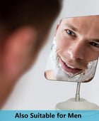 Espejo de maquillaje de cuello de cisne flexible ajustable, rotación de 360, - VIRTUAL MUEBLES