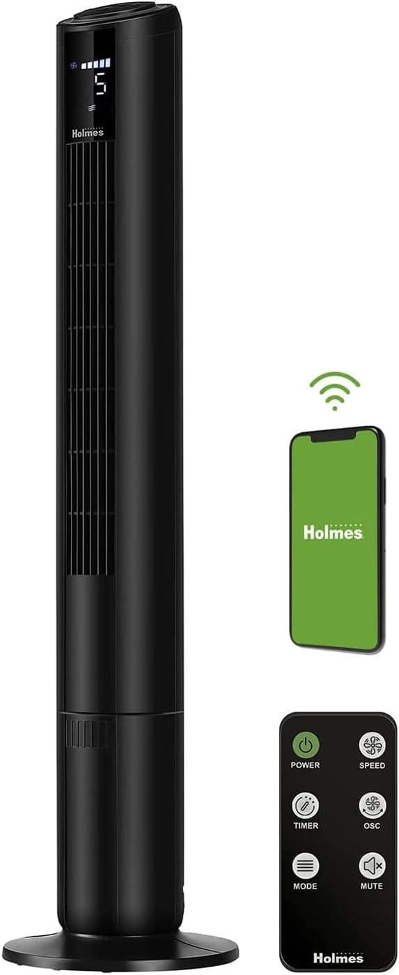 HOLMES Ventilador de torre digital SMARTCONNECT de 42" - VIRTUAL MUEBLES