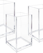 Paquete de 3 portalápices de acrílico transparente para cosméticos soporte - VIRTUAL MUEBLES