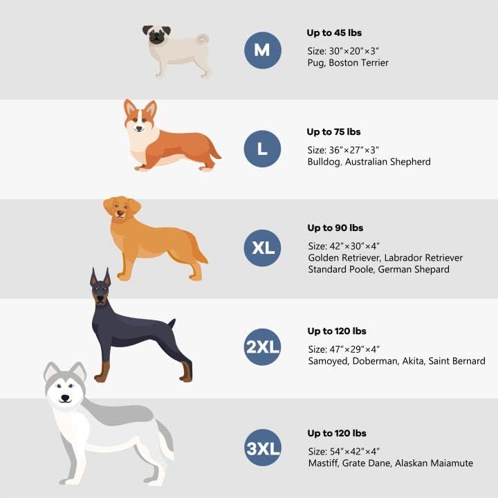 Cama ortopédica grande para perros medianos, grandes y extragrandes,