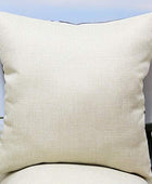 Funda de almohada de lino para bebé, diseño de acuarelas, lazos blancos, caña