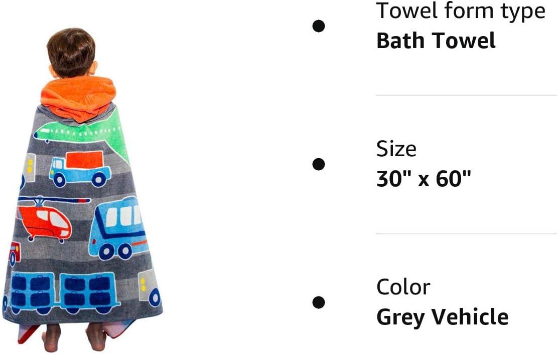 Toallas de baño con capucha, 100% algodón, para niños, avión, camión y taxi, - VIRTUAL MUEBLES