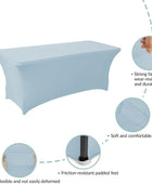 Mantel de elastano elástico de 6 pies, lavable y resistente a las arrugas,