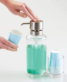 despachador de almohadillas de algodón para cosméticos, transparente