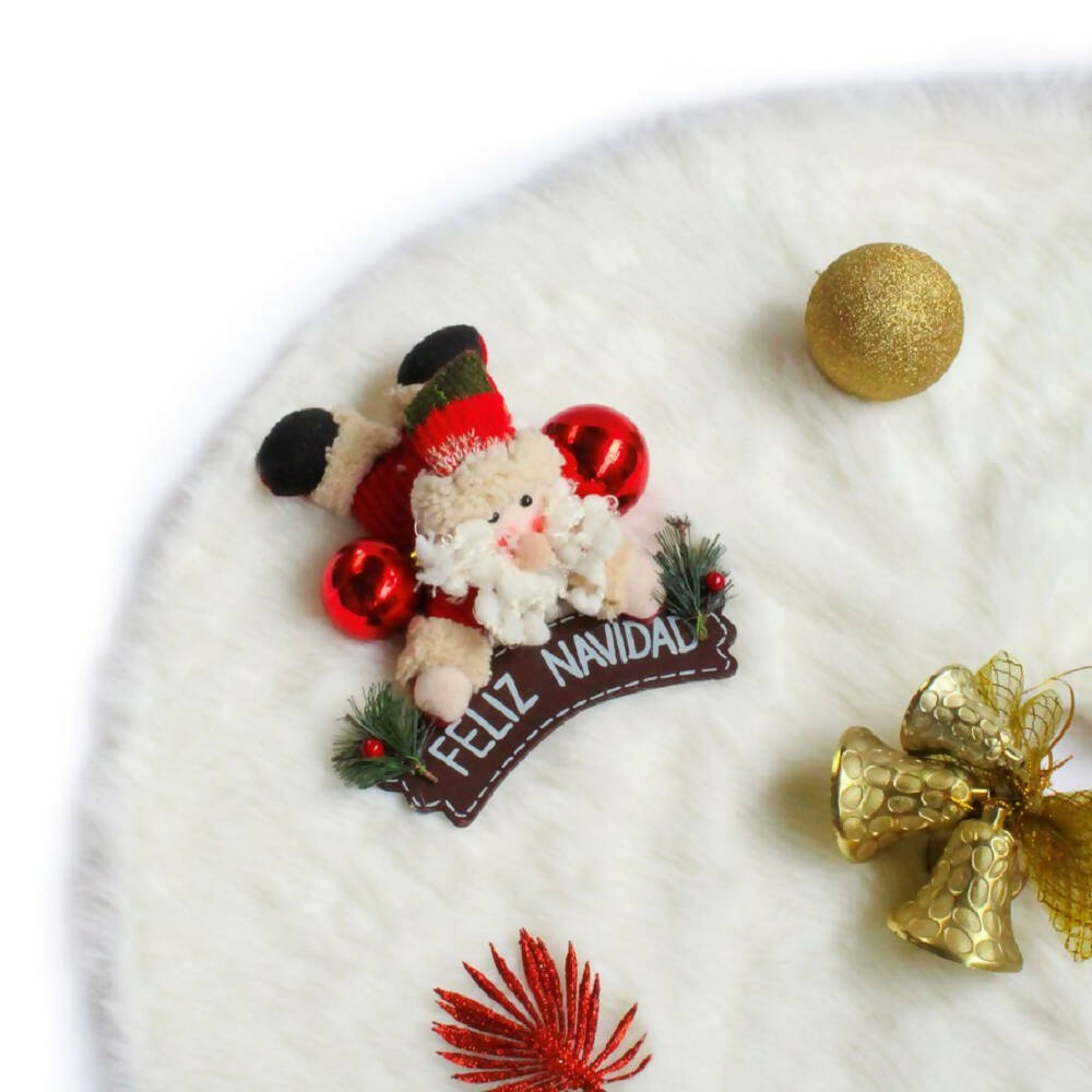 Pie De Árbol Navidad 100 Cm Peludo Banzay Blanco- Perla