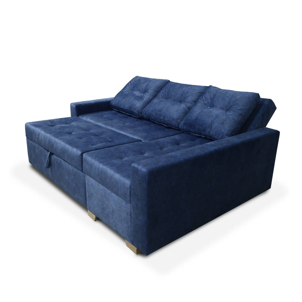Esquinero Sofacama Carson Tela azul