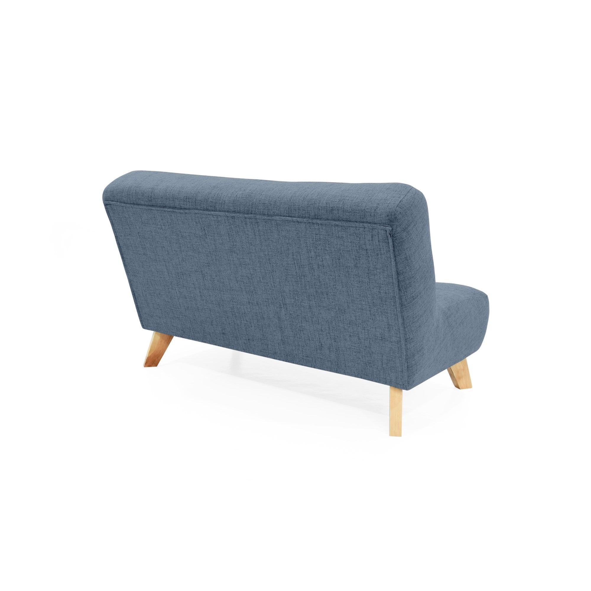 Sofa Navara 2 Puestos Tela Poliester Indigo - VIRTUAL MUEBLES