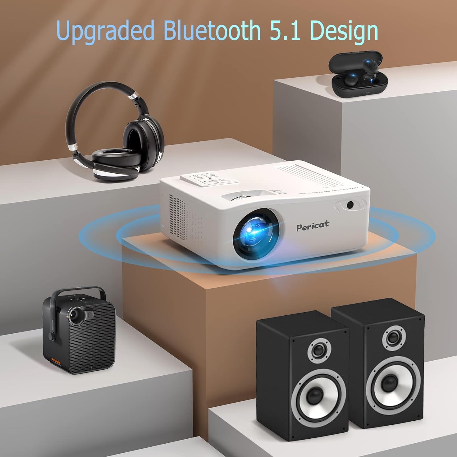 Proyector Bluetooth WiFi 5G proyector de películas nativo 1080P para e -  VIRTUAL MUEBLES