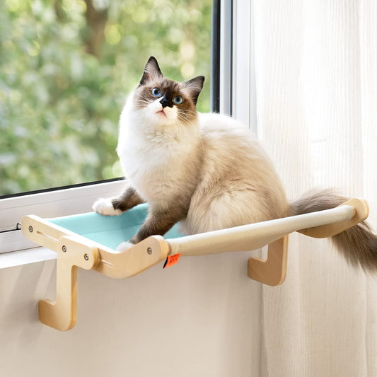 Asiento de hamaca para ventana de gato para gatos de interior, resistente,ajustable y duradero