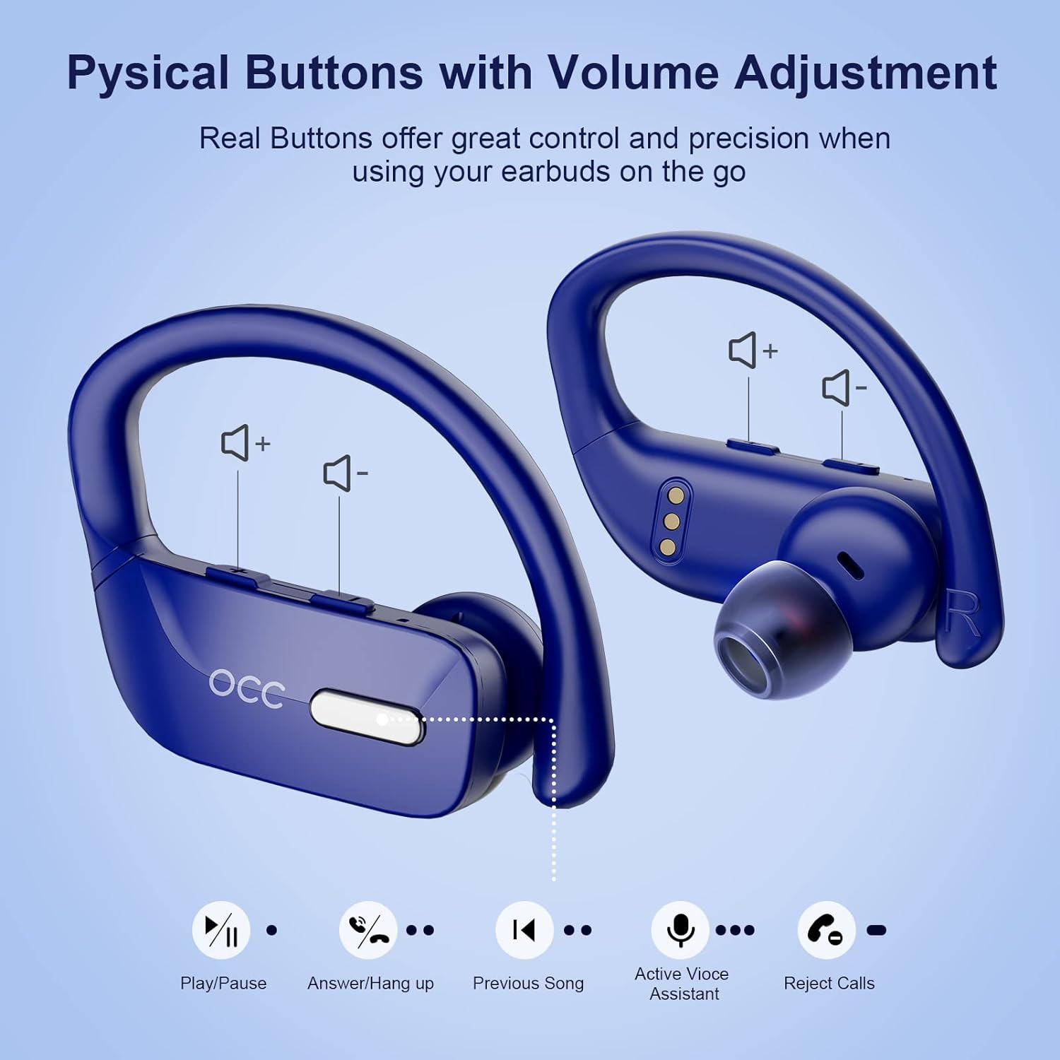 Auriculares inalámbricos Bluetooth 48H Play Back Auriculares en la ore -  VIRTUAL MUEBLES