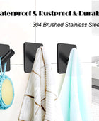 Ganchos adhesivos para toallas, impermeables, de acero inoxidable, ganchos para - VIRTUAL MUEBLES