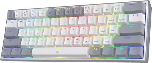 K617 Fizz Teclado para juegos RGB 60% con cable, teclado mecánico compacto de