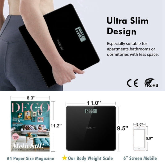 Báscula digital de baño para peso corporal, báscula de baño para observar peso - VIRTUAL MUEBLES
