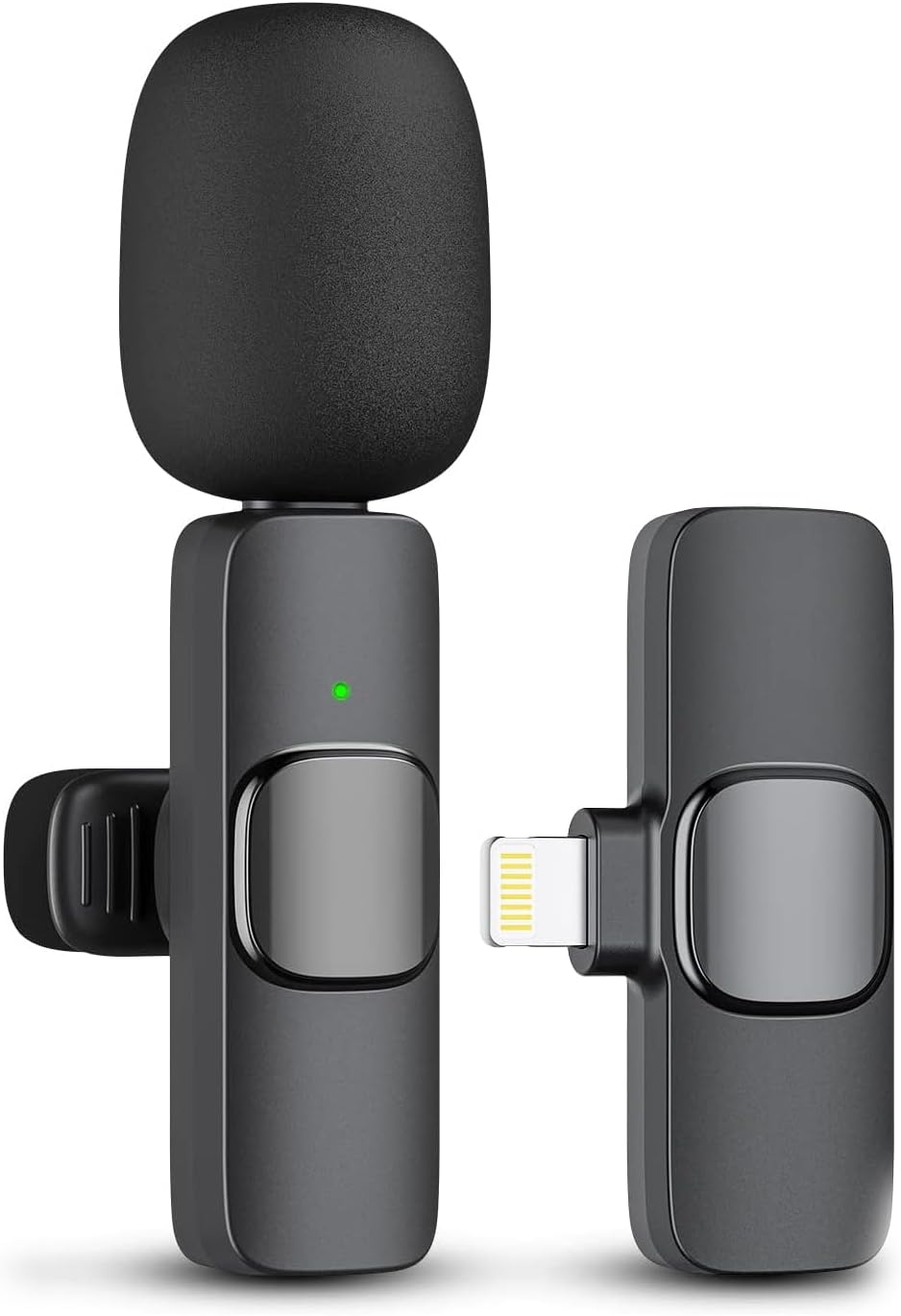 Micrófono Lavalier inalámbrico para iPhone iPad, con 2 unidades de  condensador omnidireccional Plug-Play Micrófono inalámbrico profesional  Lavalier