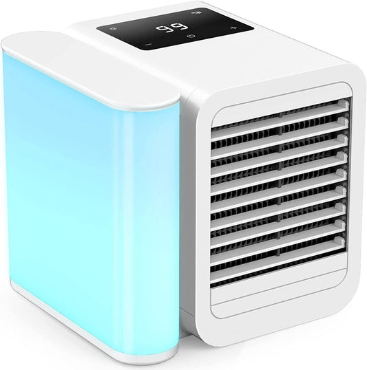 Ventilador de aire acondicionado portátil mini enfriador de aire evaporativo - VIRTUAL MUEBLES