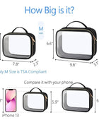 PACKISM Bolsas de maquillaje transparentes, paquete de 2 bolsas de aseo - VIRTUAL MUEBLES