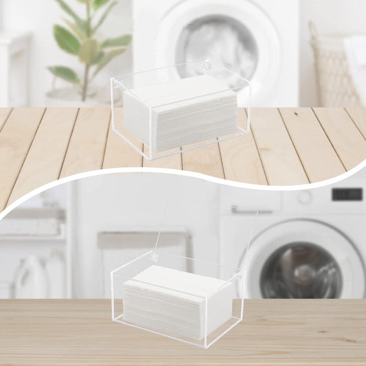 Soporte de acrílico para secadora de lavandería recipiente transparente con - VIRTUAL MUEBLES