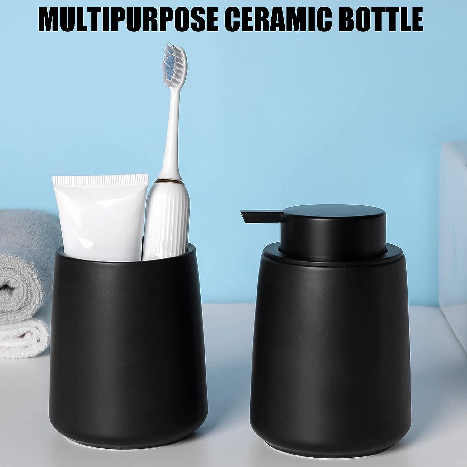 Dispensador de jabón de manos para baño Decro, botellas de cerámica con bomba - VIRTUAL MUEBLES