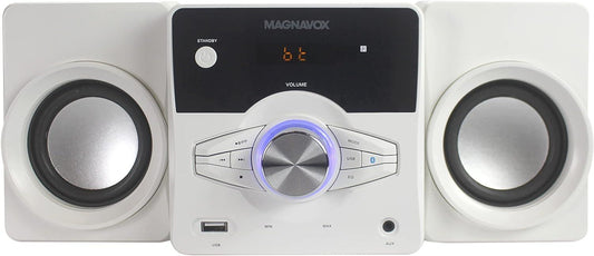 Magnavox MM442-WH Sistema de estante de CD de carga superior de 3 piezas con - VIRTUAL MUEBLES