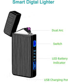 Encendedor eléctrico, encendedor recargable por USB, encendedor de doble arco